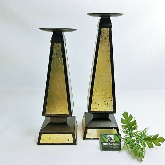 Kohl's Accents Bradford Pillar Candle Holders Modern Design Metal